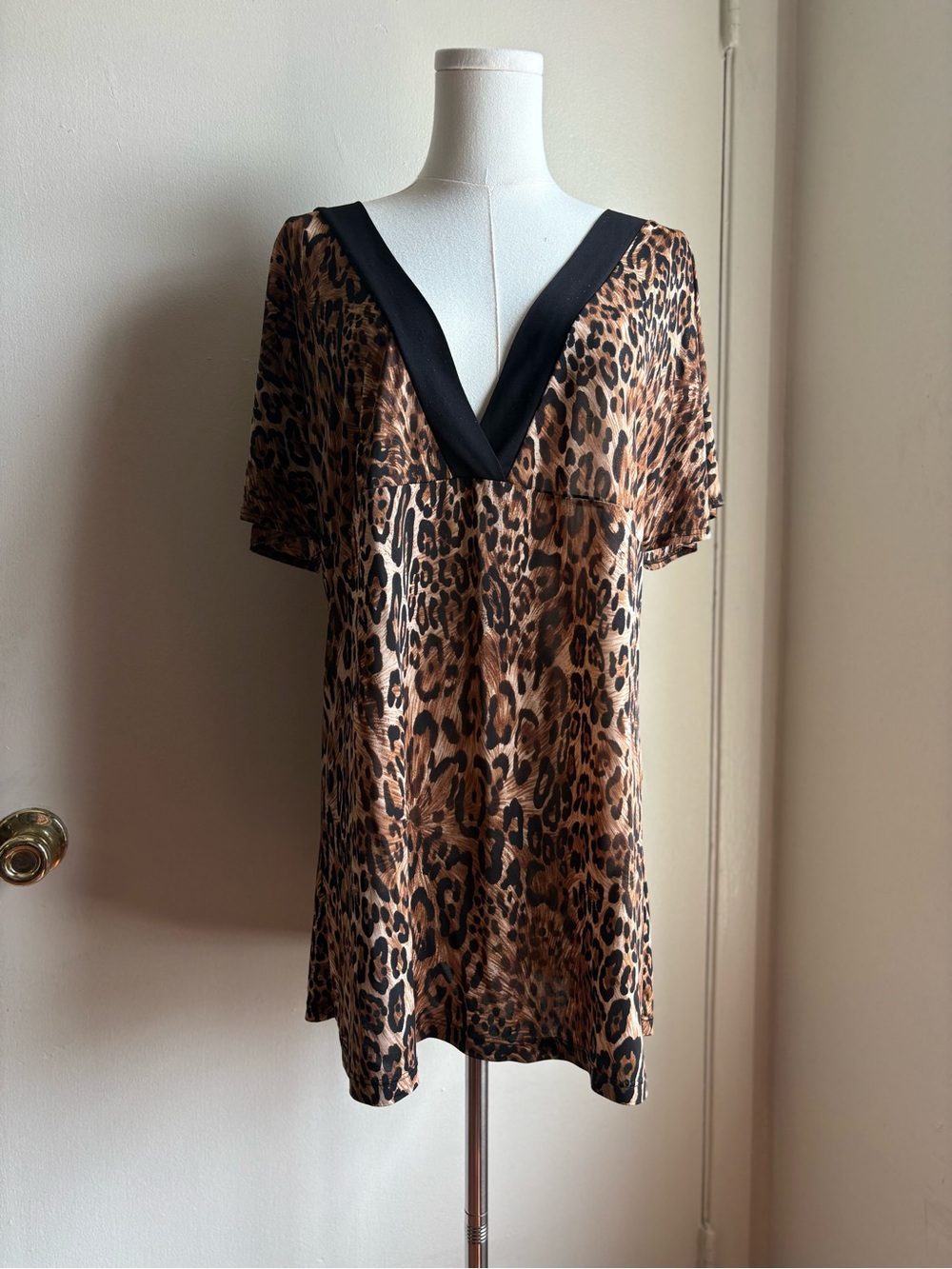 vintage y2k body central animal print blouse